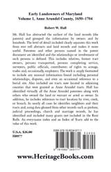 Early Landowners of Maryland, Volume 1