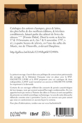 Catalogue des auteurs classiques, grecs et latins du cabinet de livres du citoyen Firmin Didot