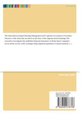 Earnings Management and Corporate Governance. An Investigation ofFinancial Statement Reporting of Publicly Listed Companies in Nigeria Earnings Management and Corporate Governance. An Investigation ofFinancial Statement Reporting of Publicly Listed Companies in Nigeria