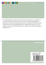 Bewegungslandschaft im Turnsaal. Bewegungserziehung und -therapie im Vorschulalter