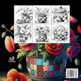 Patchwork Pots Coloring Book for Adults Patchwork Pots Coloring Book for Adults