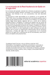 La economía de la Real Audiencia de Quito en el siglo XVII La economía de la Real Audiencia de Quito en el siglo XVII