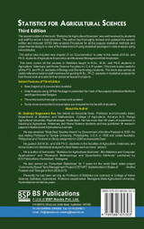 Statistics for Agricultural Sciences