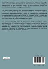 La sociologie criminelle La sociologie criminelle
