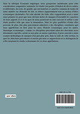 Économie empirique, statistique économique, histoire économique