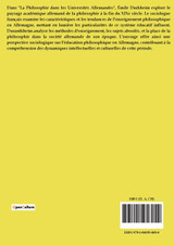 La philosophie dans les universités allemandes La philosophie dans les universités allemandes