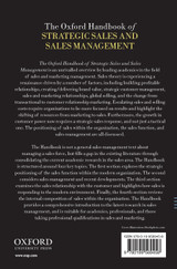 The Oxford Handbook of Strategic Sales and Sales Management The Oxford Handbook of Strategic Sales and Sales Management