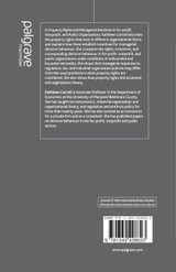 Property Rights and Managerial Decisions in For-profit, Non-profit and Public Organizations Property Rights and Managerial Decisions in For-profit, Non-profit and Public Organizations