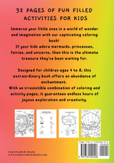 Unicorn, Mermaid, Fairy, Princess Coloring Book and Activity Book