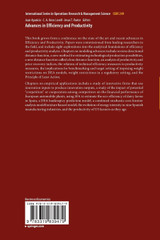 Advances in Efficiency and Productivity