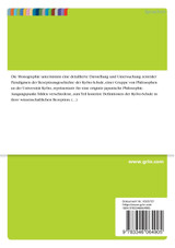 Die Konstruktion der Kyōto-Schule. Eine kritische Auseinandersetzung mit der Rezeptionsgeschichte Die Konstruktion der Kyōto-Schule. Eine kritische Auseinandersetzung mit der Rezeptionsgeschichte