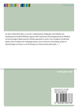 Der geringe Männeranteil in Kindergärten. Friedrich Fröbels Pädagogik Der geringe Männeranteil in Kindergärten. Friedrich Fröbels Pädagogik