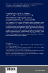 Deutsche und weitere germanische Sprachminderheiten in Lateinamerika Deutsche und weitere germanische Sprachminderheiten in Lateinamerika