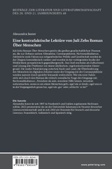 Eine kontrafaktische Lektuere von Juli Zehs Roman Ueber Menschen