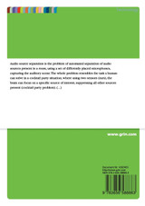 Audio source separation using independent component analysis and beam formation