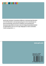 Einfluss der Fan-Identität auf die Einstellung und Kaufabsicht gegenüber Produkten von Sponsoren