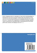 Die Veränderungen der Sicherheitsbestimmungen bei der Einreise in die Vereinigten Staaten von Amerika als Folge des 11. September 2001 Die Veränderungen der Sicherheitsbestimmungen bei der Einreise in die Vereinigten Staaten von Amerika als Folge des 11. September 2001