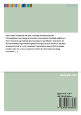 Coaching als Instrument der Führungskräfteentwicklung in Lernenden Unternehmen Coaching als Instrument der Führungskräfteentwicklung in Lernenden Unternehmen