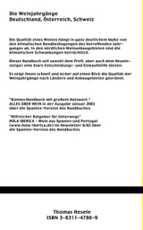 Die Weinjahrgänge Deutschland, Österreich, Schweiz Die Weinjahrgänge Deutschland, Österreich, Schweiz