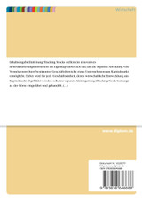 Eigenkapitalrestrukturierung mit Tracking Stocks Eigenkapitalrestrukturierung mit Tracking Stocks