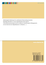 Anreizkompatible Verträge zwischen Eigenfinanciers und Managern im deutschen Corporate-Governance-System Anreizkompatible Verträge zwischen Eigenfinanciers und Managern im deutschen Corporate-Governance-System