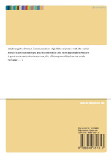Communication of global companies with the capital market