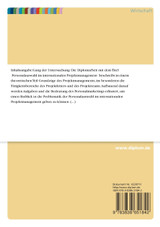 Personalauswahl im internationalen Projektmanagement