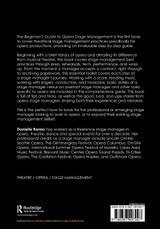 The Beginner's Guide to Opera Stage Management The Beginner's Guide to Opera Stage Management