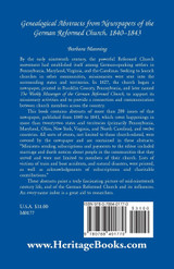 Genealogical Abstracts from Newspapers of the German Reformed Church, 1840-1843 Genealogical Abstracts from Newspapers of the German Reformed Church, 1840-1843