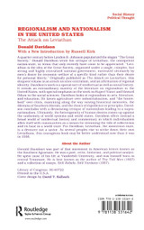 Regionalism and Nationalism in the United States