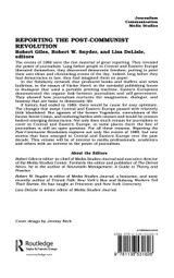 Reporting the Post-communist Revolution
