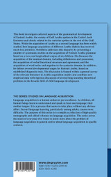Morphosyntactic Development in Child Emirati Arabic