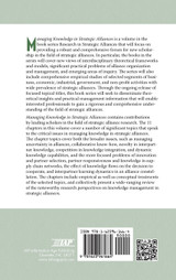 Managing Knowledge in Strategic Alliances (Hc)