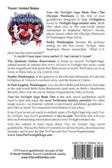 Tour the Twilight Saga Book One Tour the Twilight Saga Book One