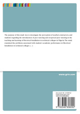 Introducing Peer Tutoring and Reciprocal Peer Tutoring in Colleges in Nigeria