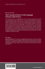 The Concept of Honor in the Language of Early Arabic Poetry