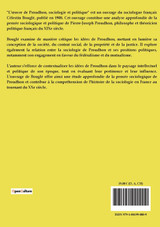 La sociologie de Proudhon La sociologie de Proudhon