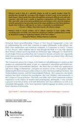 A Companion to Kant's Critique of Pure Reason