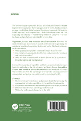 Vegetables, Fruits, and Herbs in Health Promotion Vegetables, Fruits, and Herbs in Health Promotion