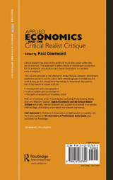 Applied Economics and the Critical Realist Critique Applied Economics and the Critical Realist Critique