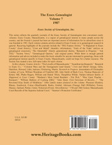 The Essex Genealogist, Volume 7, 1987