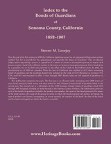 Index to the Bonds of Guardians of Sonoma County, California 1852-1907