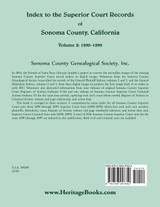 Index to the Superior Court Records of Sonoma County, California Index to the Superior Court Records of Sonoma County, California
