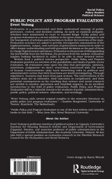 Public Policy and Program Evaluation