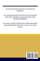 Rhodesian Ridgeback Guide Rhodesian Ridgeback Guide Includes