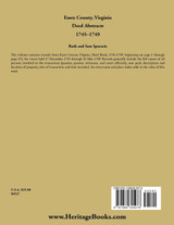 Essex County, Virginia Deed Book Abstracts, 1745-1749 Essex County, Virginia Deed Book Abstracts, 1745-1749