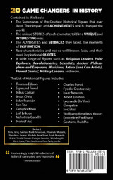 20 Game Changers In History (Series 1); A Note on the Lives and Impact of these Great Minds & Historical Figures (Edison, Freud, Mozart, Joan Of Arc, Jesus, Gandhi, Einstein, Buddha, and more)