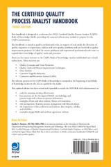The ASQ Certified Quality Process Analyst Handbook