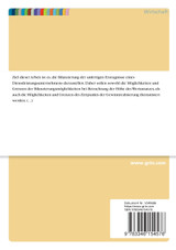 Möglichkeiten und Grenzen der Bilanzierung von unfertigen Leistungen im Dienstleistungsunternehmen Möglichkeiten und Grenzen der Bilanzierung von unfertigen Leistungen im Dienstleistungsunternehmen