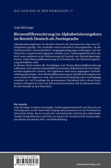 Binnendifferenzierung im Alphabetisierungskurs im Bereich Deutsch als Zweitsprache